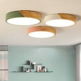 Moderne, Moderne Taklampe I Stål Og Tre