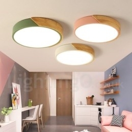 Moderne, Moderne Taklampe I Stål Og Tre