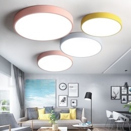 Flerfarget Moderne, Samtidskunstnerisk Taklampe I Stål