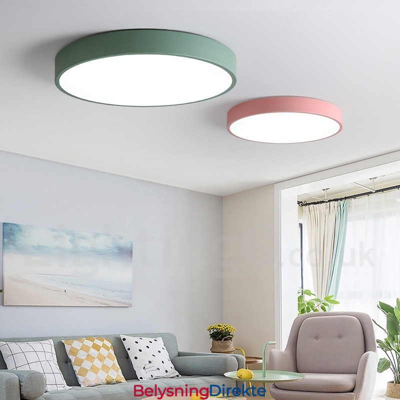 Flerfarget Moderne, Samtidskunstnerisk Taklampe I Stål