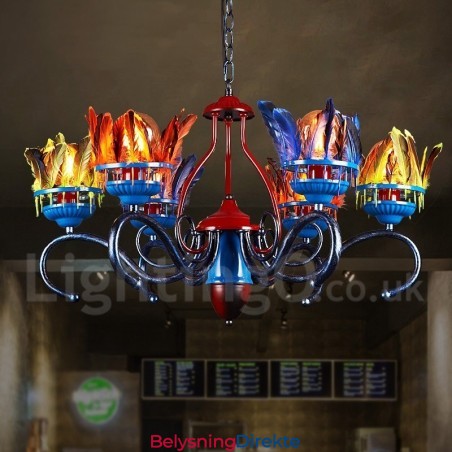 Retro Stålbelysningsbutikk Pendellysekrone