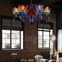 Retro Stålbelysningsbutikk Pendellysekrone