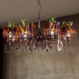 Retro Stålbelysningsbutikk Pendellysekrone