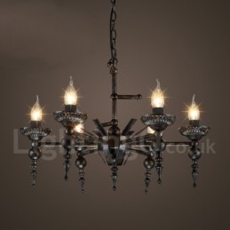 Industriell Stil Stålbelysning Butikk Pendellysekrone