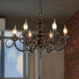 Industriell Stil Stålbelysning Butikk Pendellysekrone
