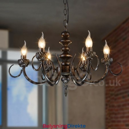 Industriell Stil Stålbelysning Butikk Pendellysekrone