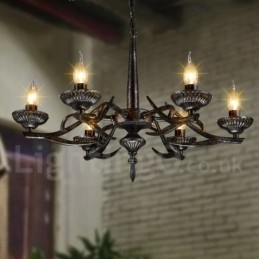 Industriell Stil Stålbelysning Butikk Pendellysekrone