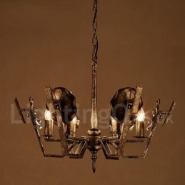 Industriell Stil Stålbelysning Butikk Pendellysekrone