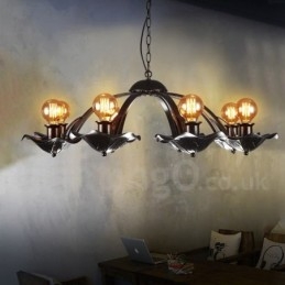Industriell Stil Stålbelysning Butikk Pendellysekrone