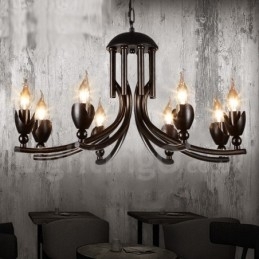 Industriell Stil Stålbelysning Butikk Pendellysekrone