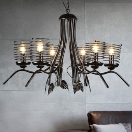 Industriell Stil Stålbelysning Butikk Pendellysekrone