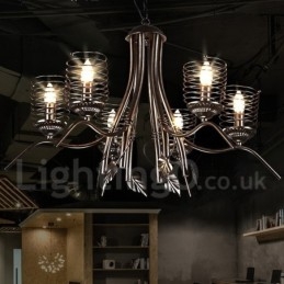 Industriell Stil Stålbelysning Butikk Pendellysekrone