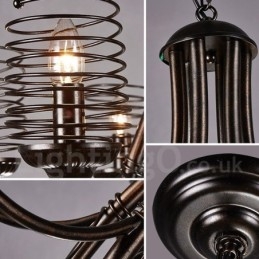 Industriell Stil Stålbelysning Butikk Pendellysekrone