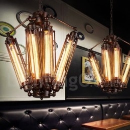 Industriell Stil Stålbelysning Butikk Pendellysekrone
