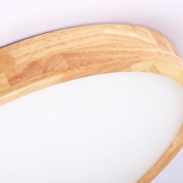 Ultratynn Rund Taklampe I Tre, Taklampe I Massivt Tre I Akryl, Nordic Lights