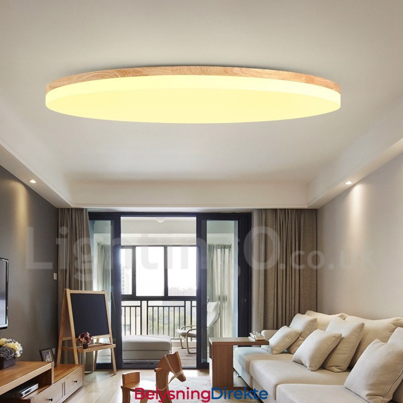Nordisk Rund Taklampe Enkel Moderne Lampe I Heltre Ultratynn Taklampe