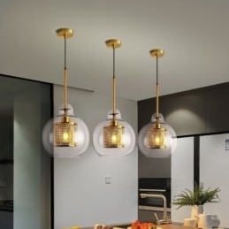 Moderne Minimalistisk Nordisk Stil Dekorasjon Kafé Glasskule Enkelthodet Anhengslampe