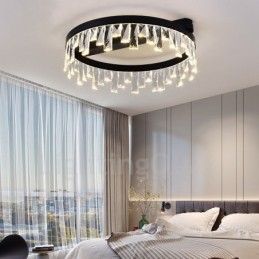 Moderne Minimalistisk Kreativ Sirkulær Krystalllampe I Taket