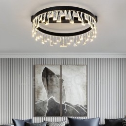 Moderne Minimalistisk Kreativ Sirkulær Krystalllampe I Taket