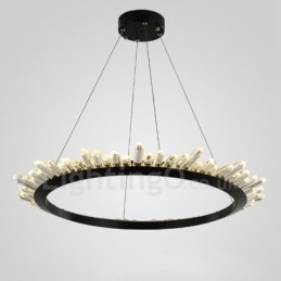 Moderne Ringformet Krystallanhengslampe