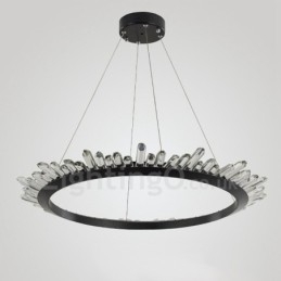 Moderne Ringformet Krystallanhengslampe