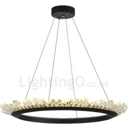 Moderne Ringformet Krystallanhengslampe