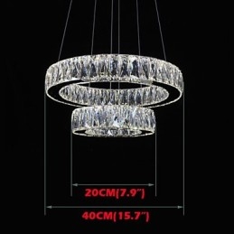 Krystalllysekronelys Moderne Belysning To Ringer D2040 K9 Store Krystalltaklamper Til Hjemmet
