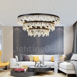 Moderne Sirkeldesign Krystall Pendellampe