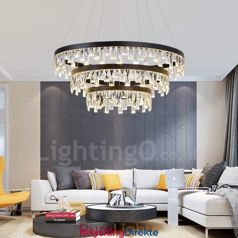 Moderne Sirkeldesign Krystall Pendellampe