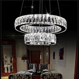 Krystalllysekronelys Moderne Belysning To Ringer D2040 K9 Store Krystalltaklamper Til Hjemmet