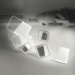 Moderne Minimalistiske Ultratynne 5 Cm Firkantede Aluminiumslamper I Innfelt Form