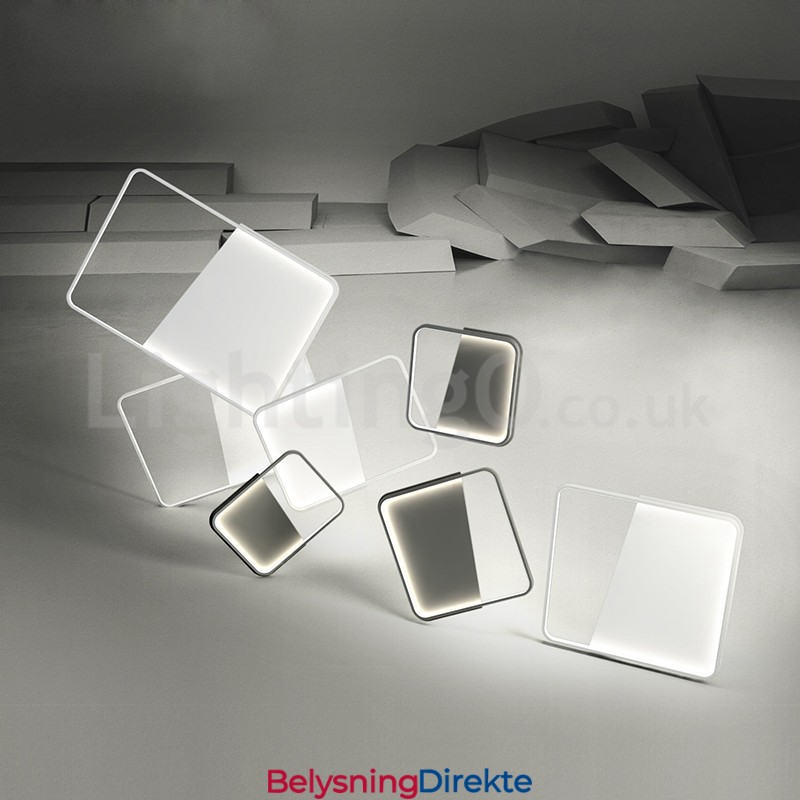 Moderne Minimalistiske Ultratynne 5 Cm Firkantede Aluminiumslamper I Innfelt Form