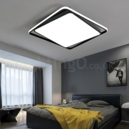 Moderne, Utsøkt Svart-Hvit Firkantet Taklampe For Innfelling