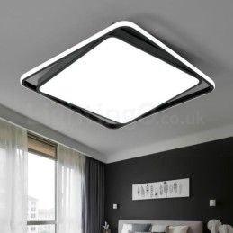 Moderne, Utsøkt Svart-Hvit Firkantet Taklampe For Innfelling
