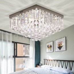 Moderne 40 Cm 50 Cm Firkantede Krystalltaklamper I Innfelt Form