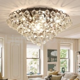 Moderne 30 Cm 55 Cm Runde Krystalllamper I Innfelt Form