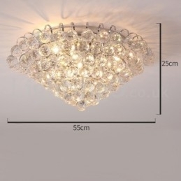Moderne 30 Cm 55 Cm Runde Krystalllamper I Innfelt Form