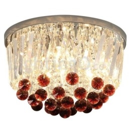 Moderne Runde Krystalltaklamper Med Innfelt Montering