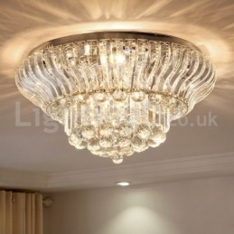 Moderne 38 Cm 57 Cm Runde Krystalltaklamper I Innfelt Form