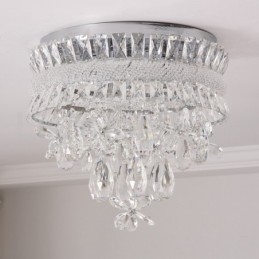 Billige Moderne 40 Cm Runde Krystalltaklamper I Innfelt Form