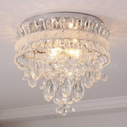 Billige Moderne 40 Cm Runde Krystalltaklamper I Innfelt Form