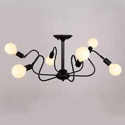 Loft Amerikansk Vintage Taklampe Mote Lys Lys Jern Taklampe