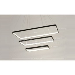 Dimbar Pendellampe Med Fjernkontroll, Moderne Design, Tre Rektangler