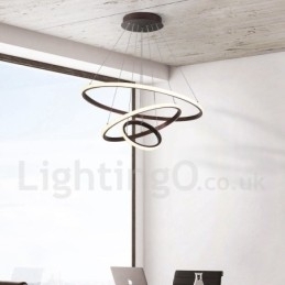 Dimmbar Pendellampe Outside The Circles Light Med Fjernkontroll, Moderne Designringer