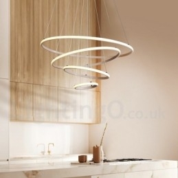 Dimmbar Pendellampe Outside The Circles Light Med Fjernkontroll, Moderne Designringer