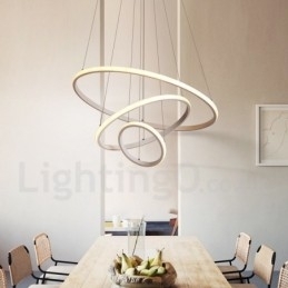 Dimmbar Pendellampe Outside The Circles Light Med Fjernkontroll, Moderne Designringer