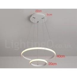 Dimmbar Pendellampe Outside The Circles Light Med Fjernkontroll, Moderne Designringer