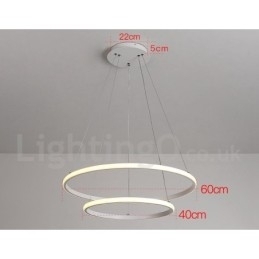 Dimmbar Pendellampe Outside The Circles Light Med Fjernkontroll, Moderne Designringer