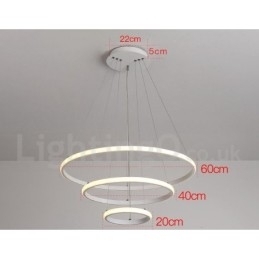 Dimmbar Pendellampe Outside The Circles Light Med Fjernkontroll, Moderne Designringer