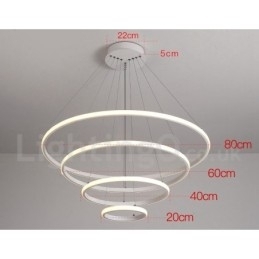 Dimmbar Pendellampe Outside The Circles Light Med Fjernkontroll, Moderne Designringer